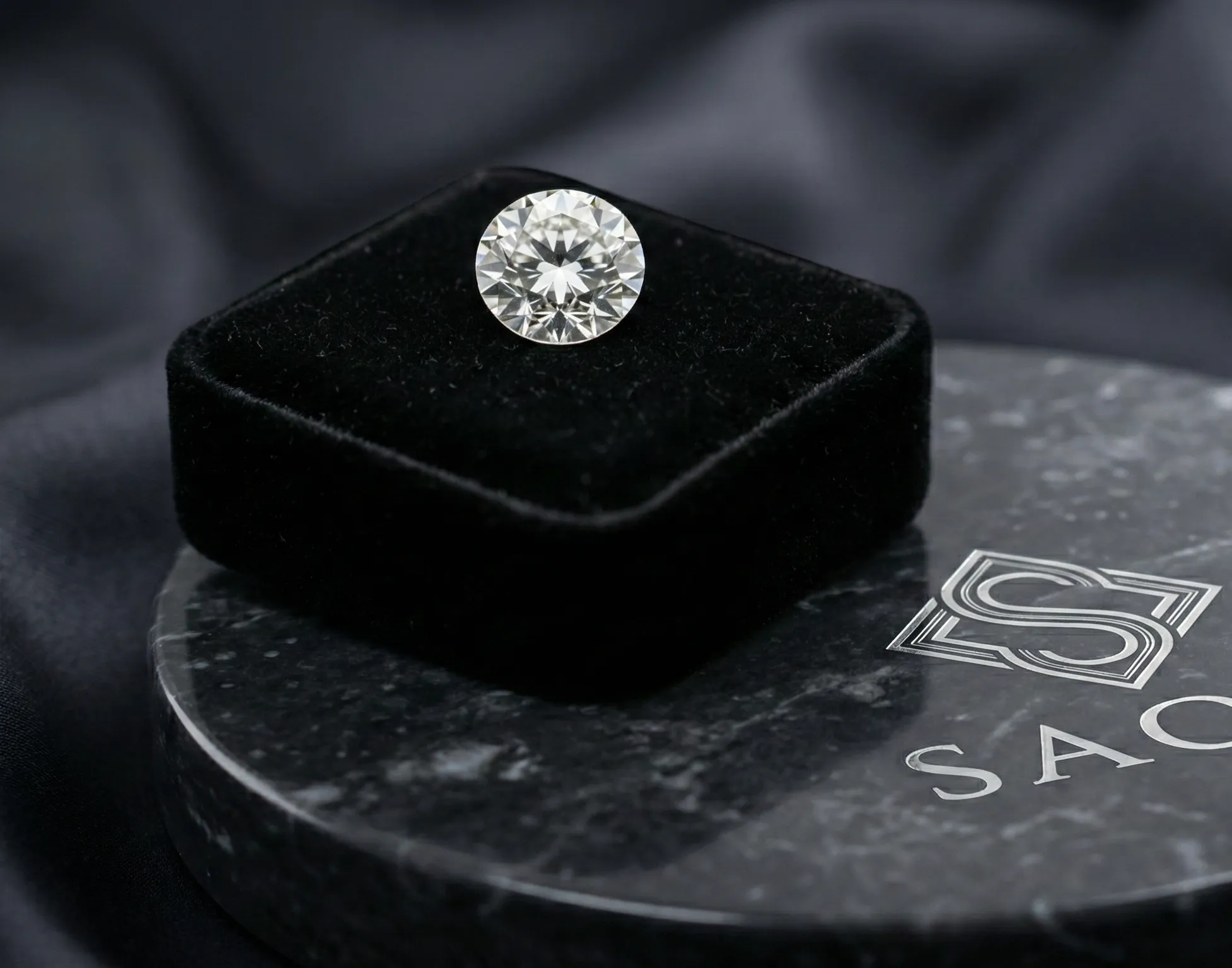 Diamante memorial azul corte brillante